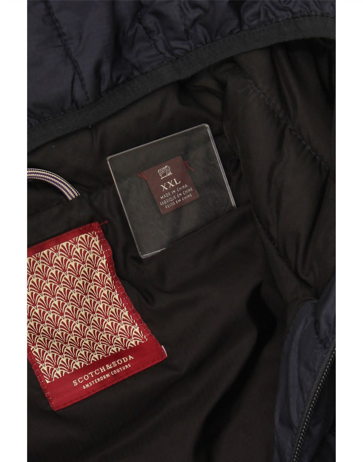 Damska wyściełana kamizelka z kapturem SCOTCH & SODA UK 20 2XL granatowa