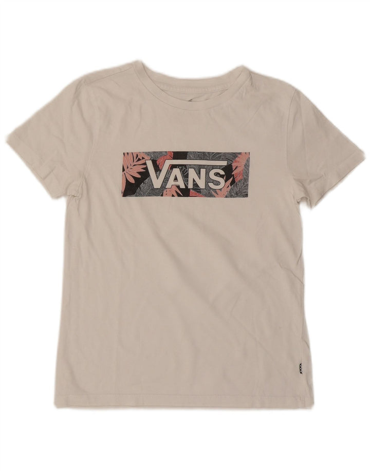 Damska koszulka z grafiką Vans, UK 6 XS, biała