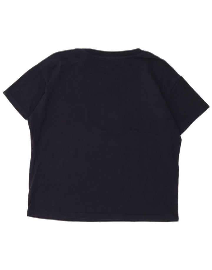 Damska koszulka z grafiką SUPERDRY Top UK 12, średnia, granatowa bawełna