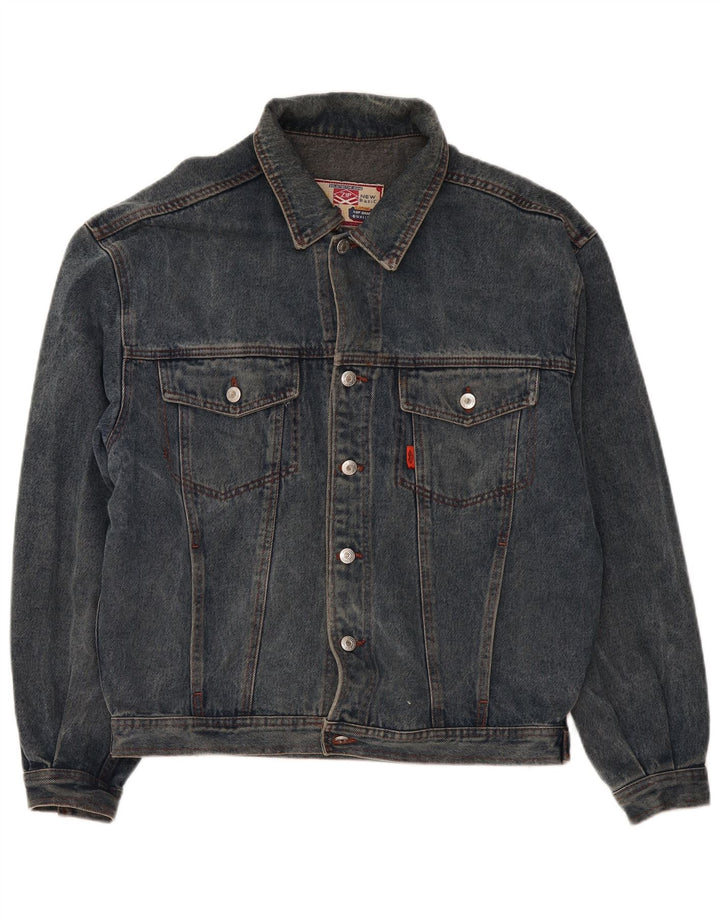 Męska kurtka dżinsowa zapinana na zamek UK 40, duża niebieska