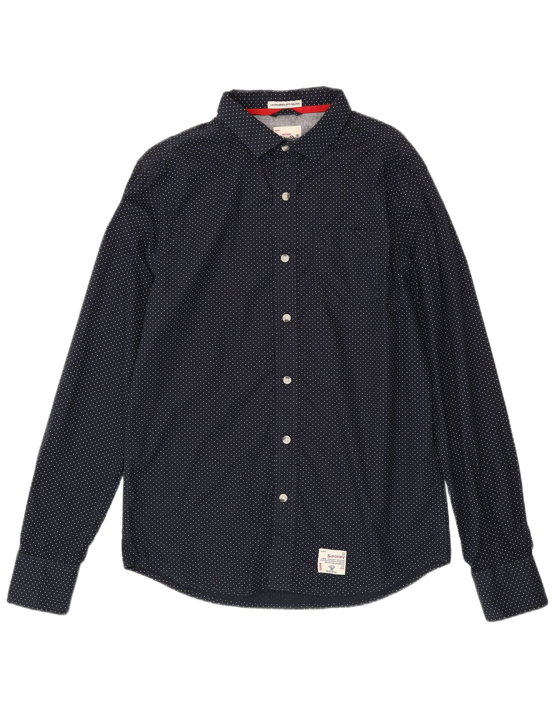 Koszula męska Superdry XL, granatowa, bawełniana w kropki