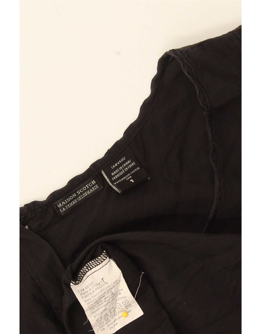 Bluzka damska Maison Scotch Top US 1 XS Czarny jedwab