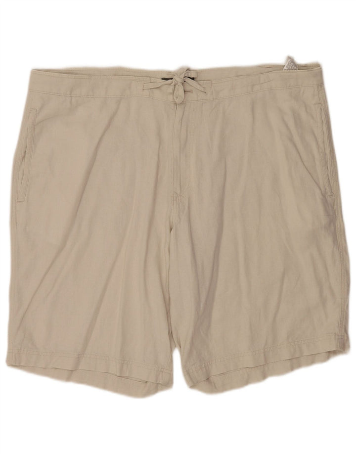 Męskie spodenki Chino Marks & Spencer W42 2XL beżowy len