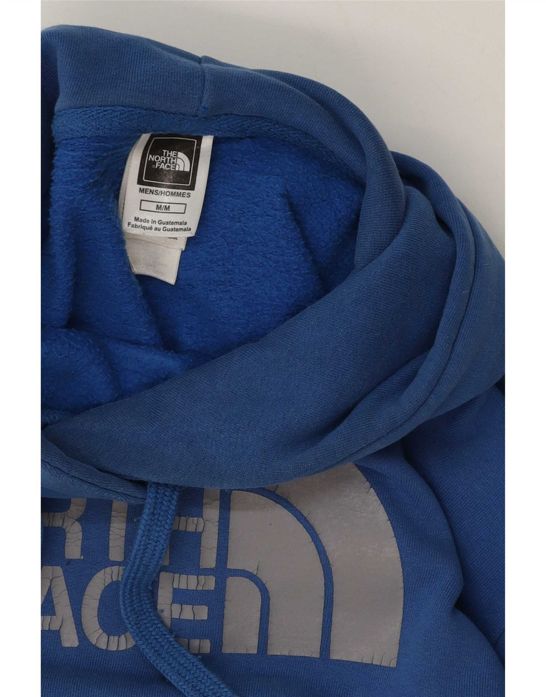 Męski sweter z kapturem The North Face z grafiką, w kolorze średniego błękitu, bawełniany