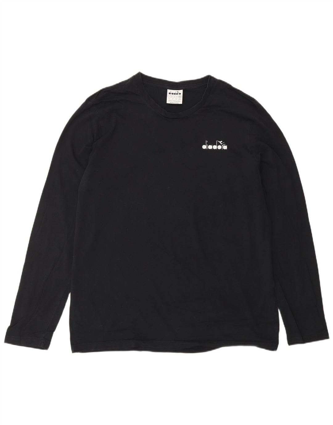 Męski top z długim rękawem DIADORA, duży, czarny