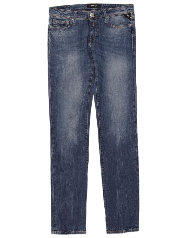 Damskie jeansy Skinny Replay W29 L31 Niebieskie