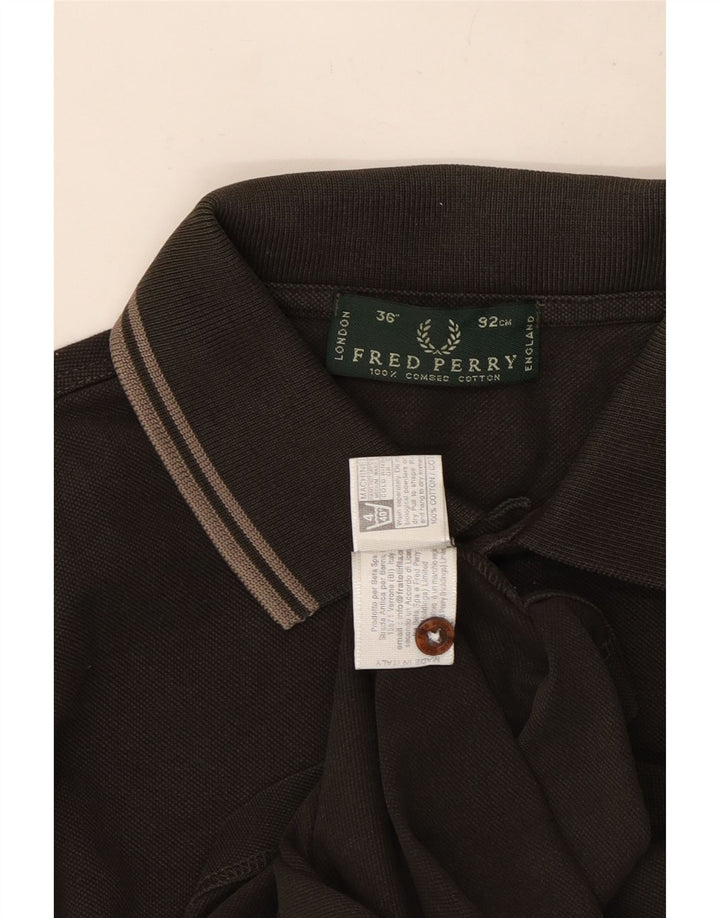 Męska koszulka polo z długim rękawem Fred Perry, mała, szara, bawełniana