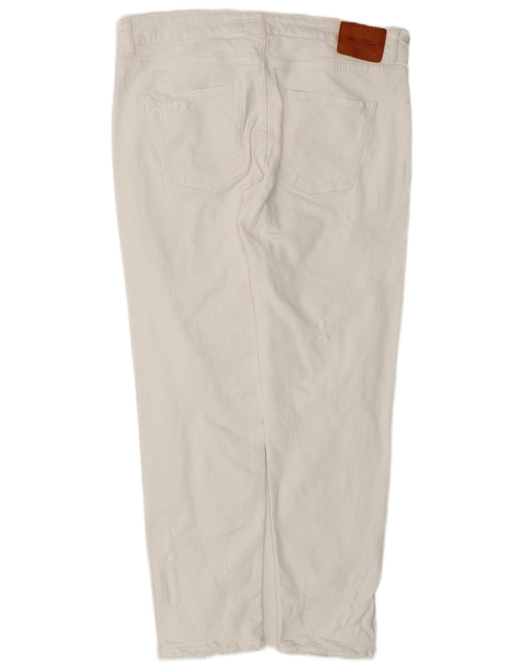 ZARA Womens Distressed Slim Jeans EU 42 Large W32 L27 White