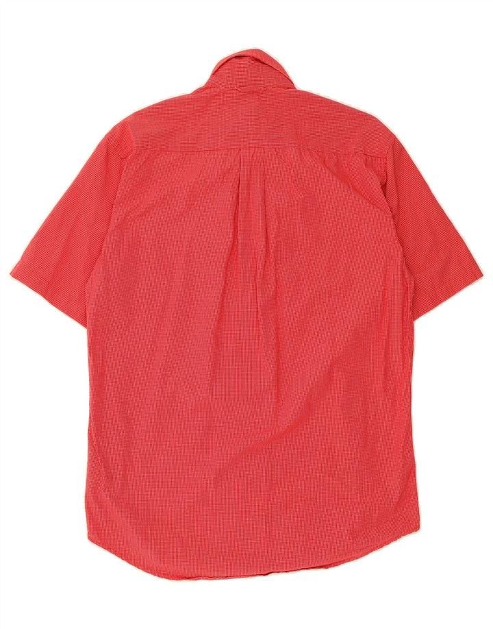TOMMY HILFIGER Mens Short Sleeve Shirt Small Red Check Vintage Tommy Hilfiger and Second-Hand Tommy Hilfiger from Messina Hembry 