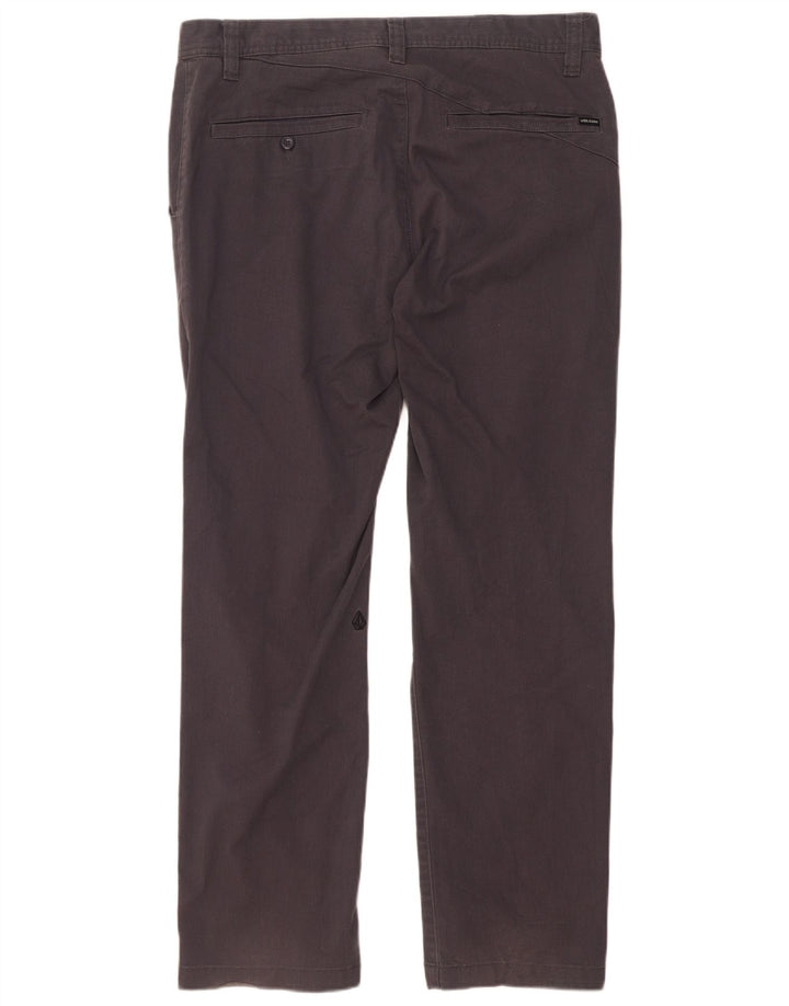 Męskie proste spodnie chino Volcom W34 L32 szara bawełna