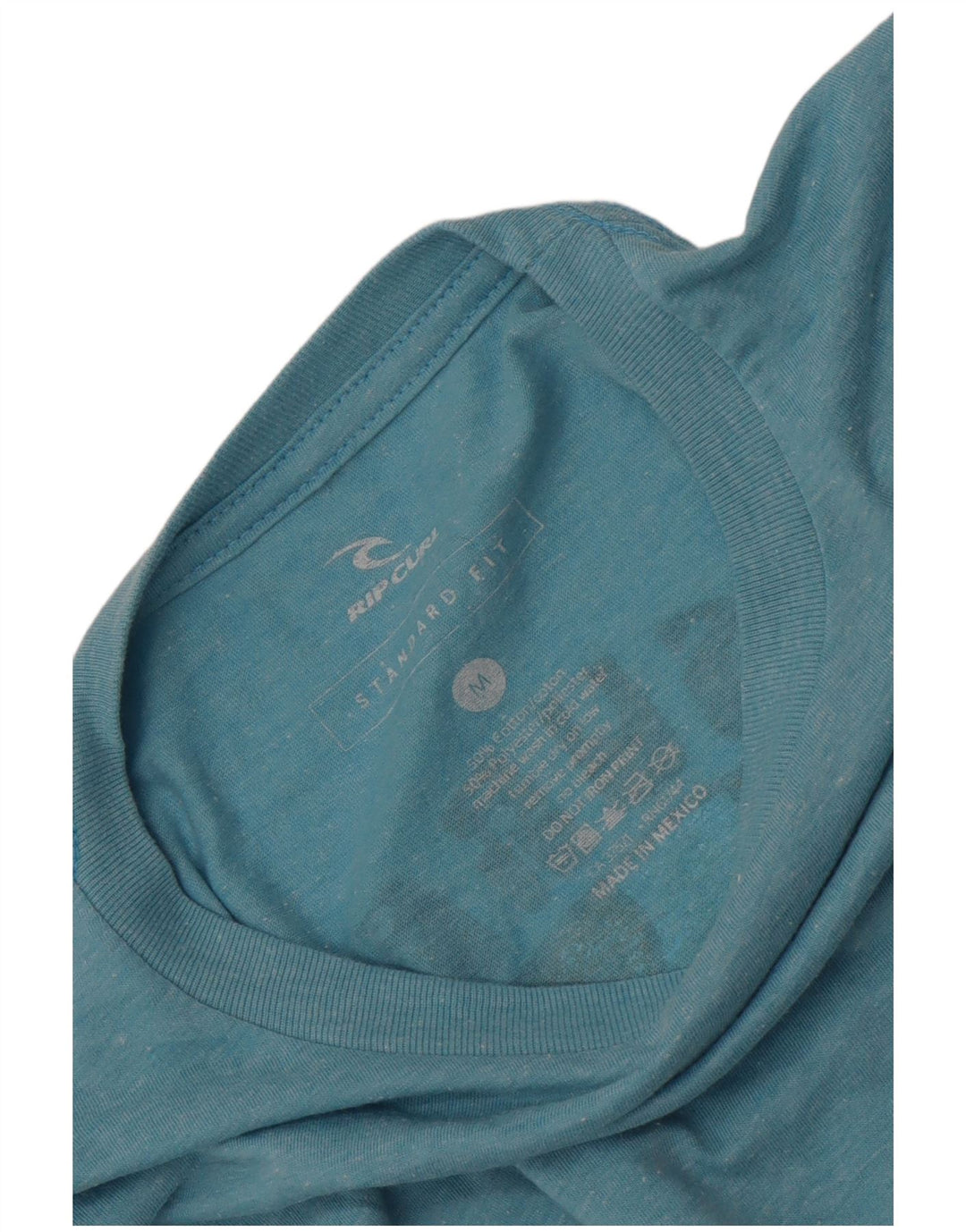 Męska koszulka z grafiką Rip Curl o standardowym kroju, bawełniana w kolorze średnioniebieskim z plamkami