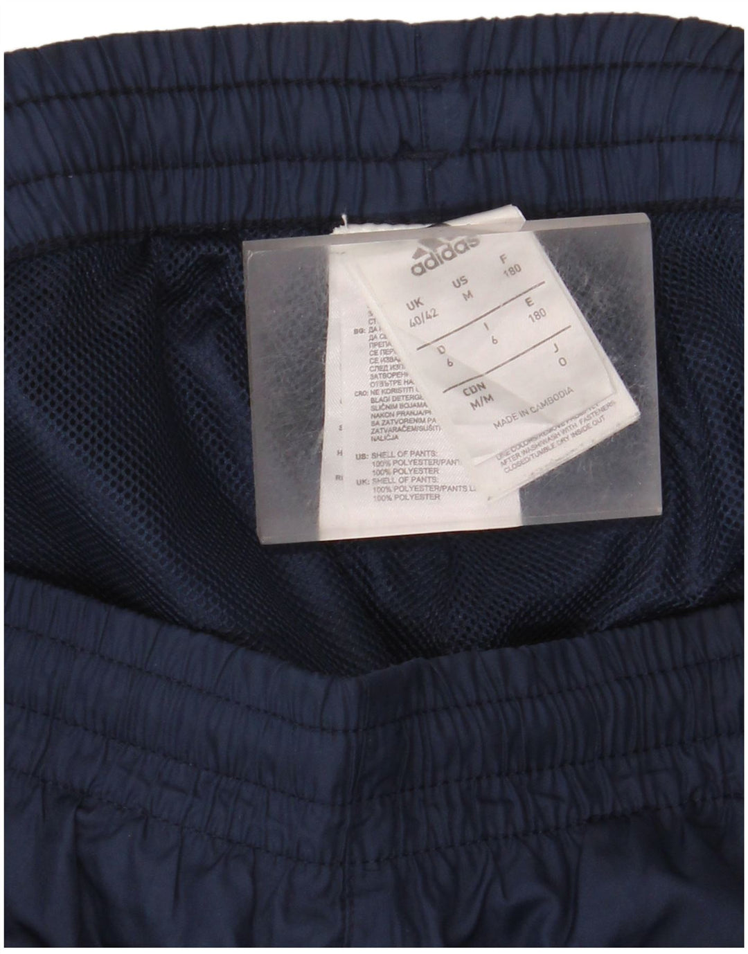 Męskie spodnie dresowe Adidas UK 40/42 Średni granatowy poliester
