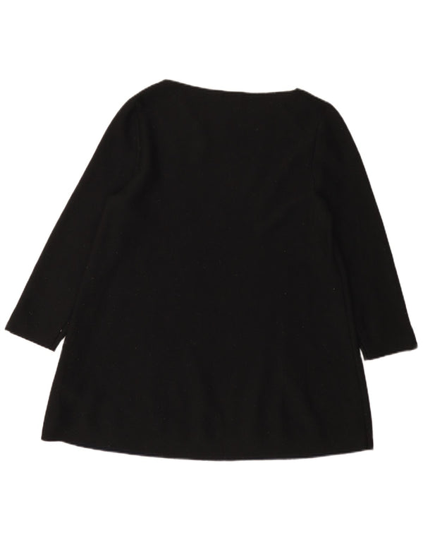 Cos Damska tunika z rękawem 3/4, UK 14, średnia czarna wełna