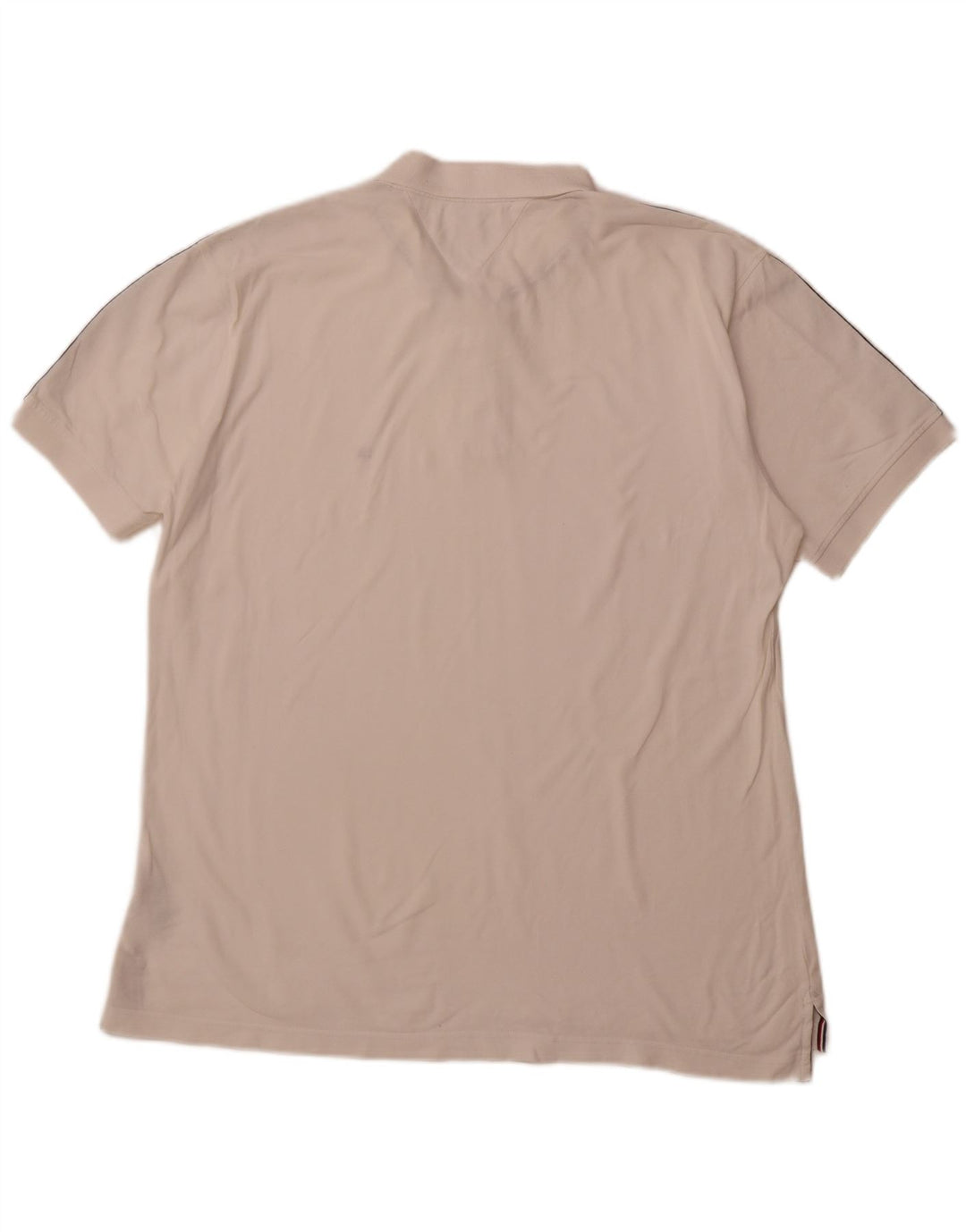 Męska koszulka polo TOMMY HILFIGER o regularnym kroju 2XL, biała, bawełniana w bloki kolorów