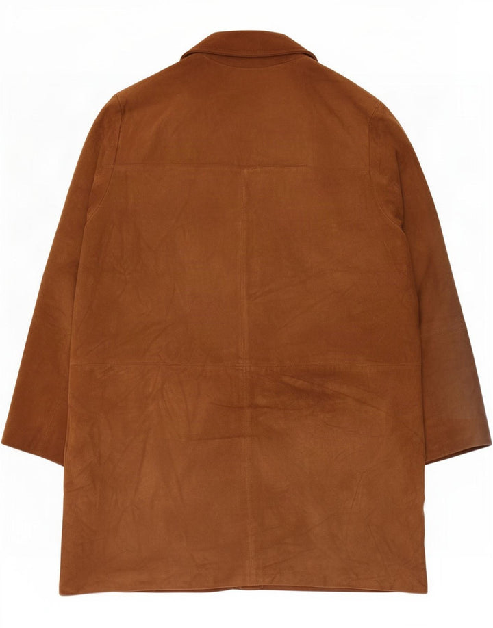 Vintage damski zamszowy płaszcz IT 50 XL beżowy
