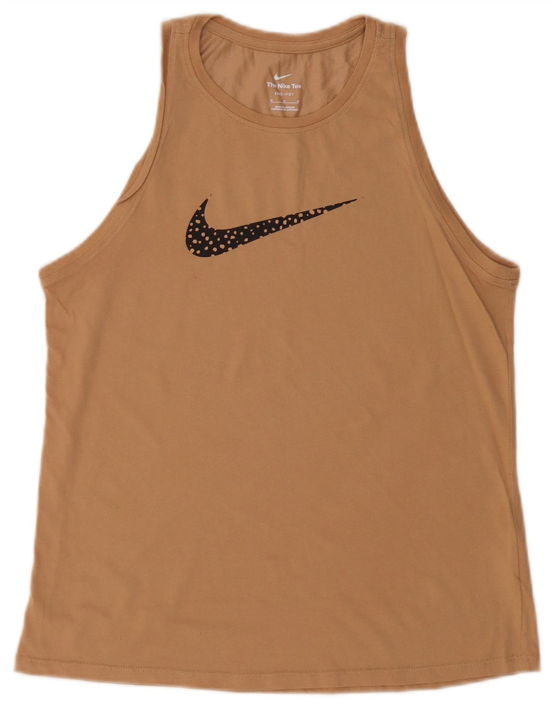 Damska kamizelka Nike Dri Fit Graphic Top UK 12, średnia beżowa bawełna