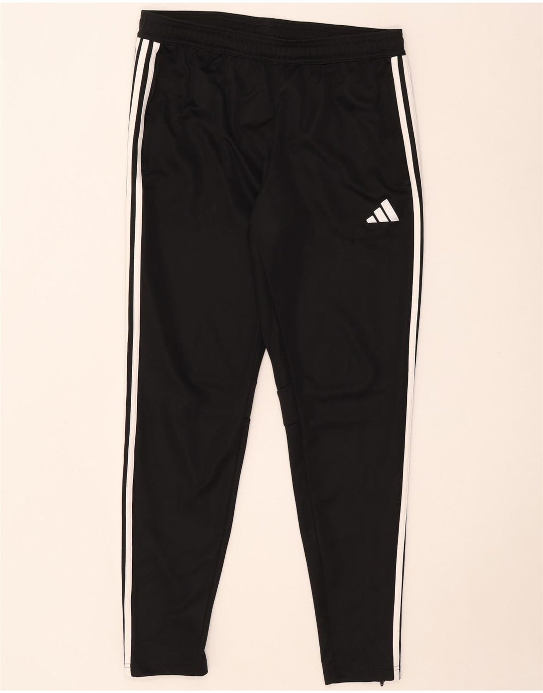 Męskie spodnie dresowe Adidas Slim Fit, duże, czarne, poliestrowe