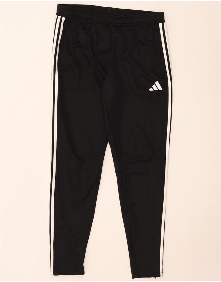 Męskie spodnie dresowe Adidas Slim Fit, duże, czarne, poliestrowe