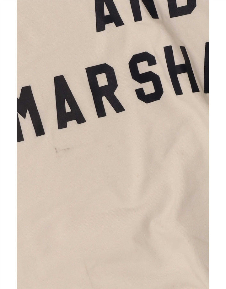 Męska koszulka z grafiką Franklin & Marshall, średnia, biała bawełna