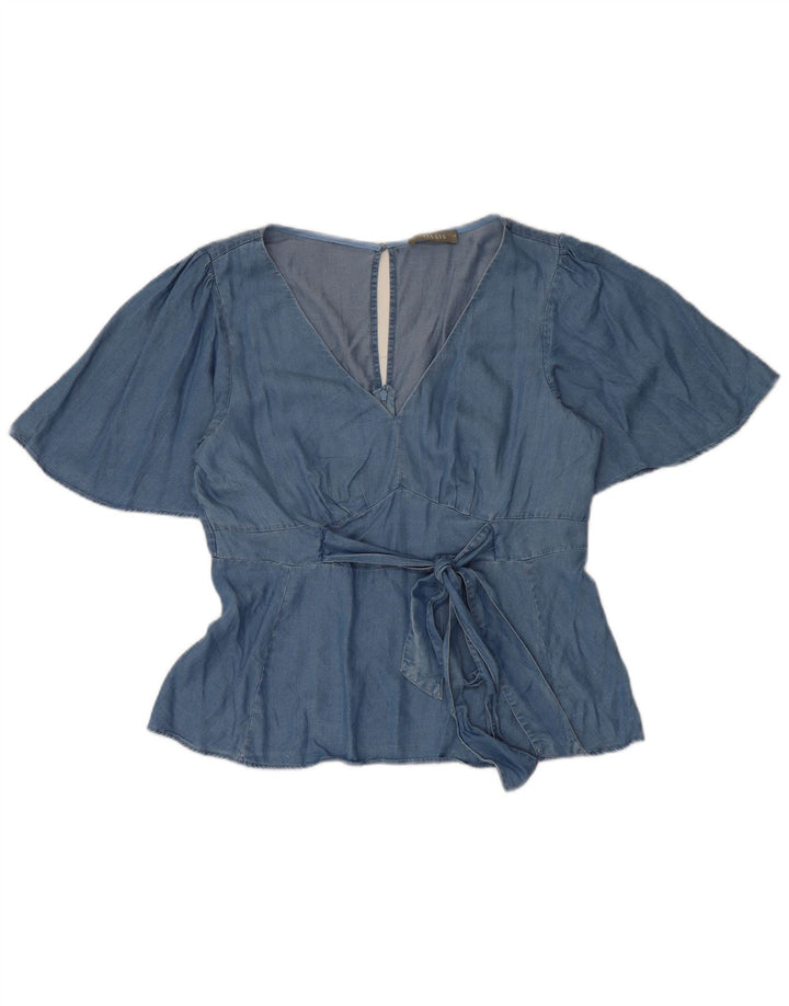 Bluzka damska Oasis Top UK 14 Medium Blue Lyocell