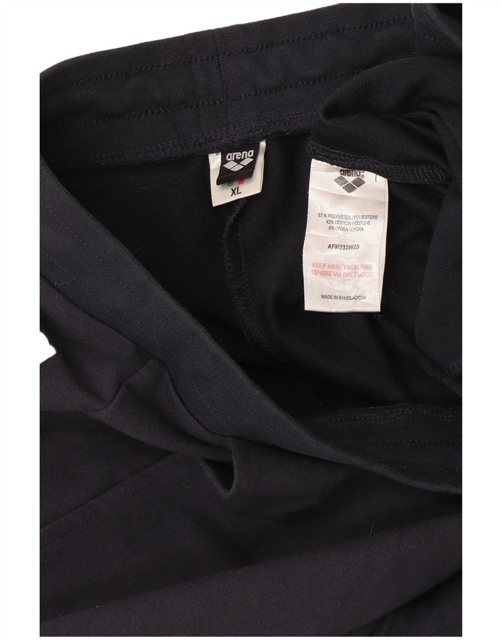 Męskie spodnie dresowe Arena z grafiką XL, granatowe, poliestrowe