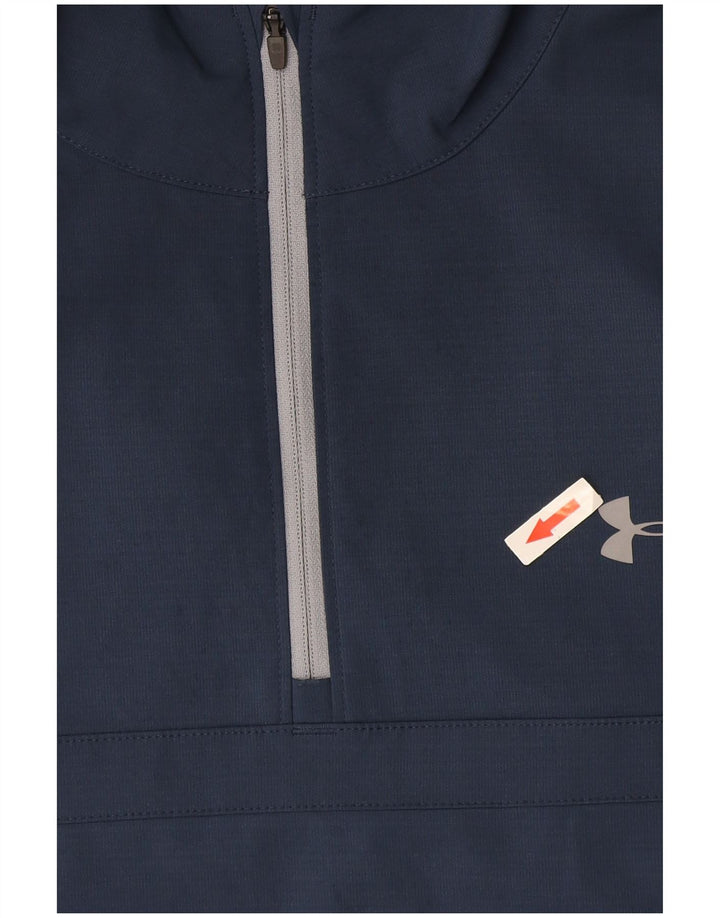Męska bluza dresowa Under Armour, duża, granatowa, poliestrowa kurtka