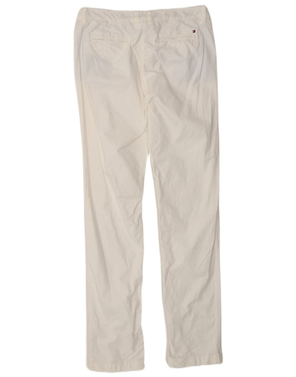 Damskie proste spodnie chino Tommy Hilfiger US 8 Medium W30 L33 białe