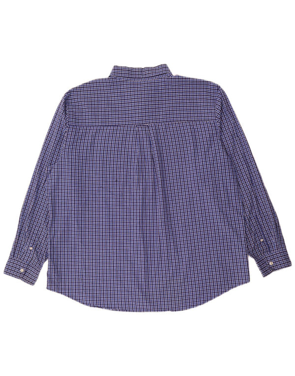 Koszula męska Chaps Easy Care 2XL, niebieska bawełniana kratka