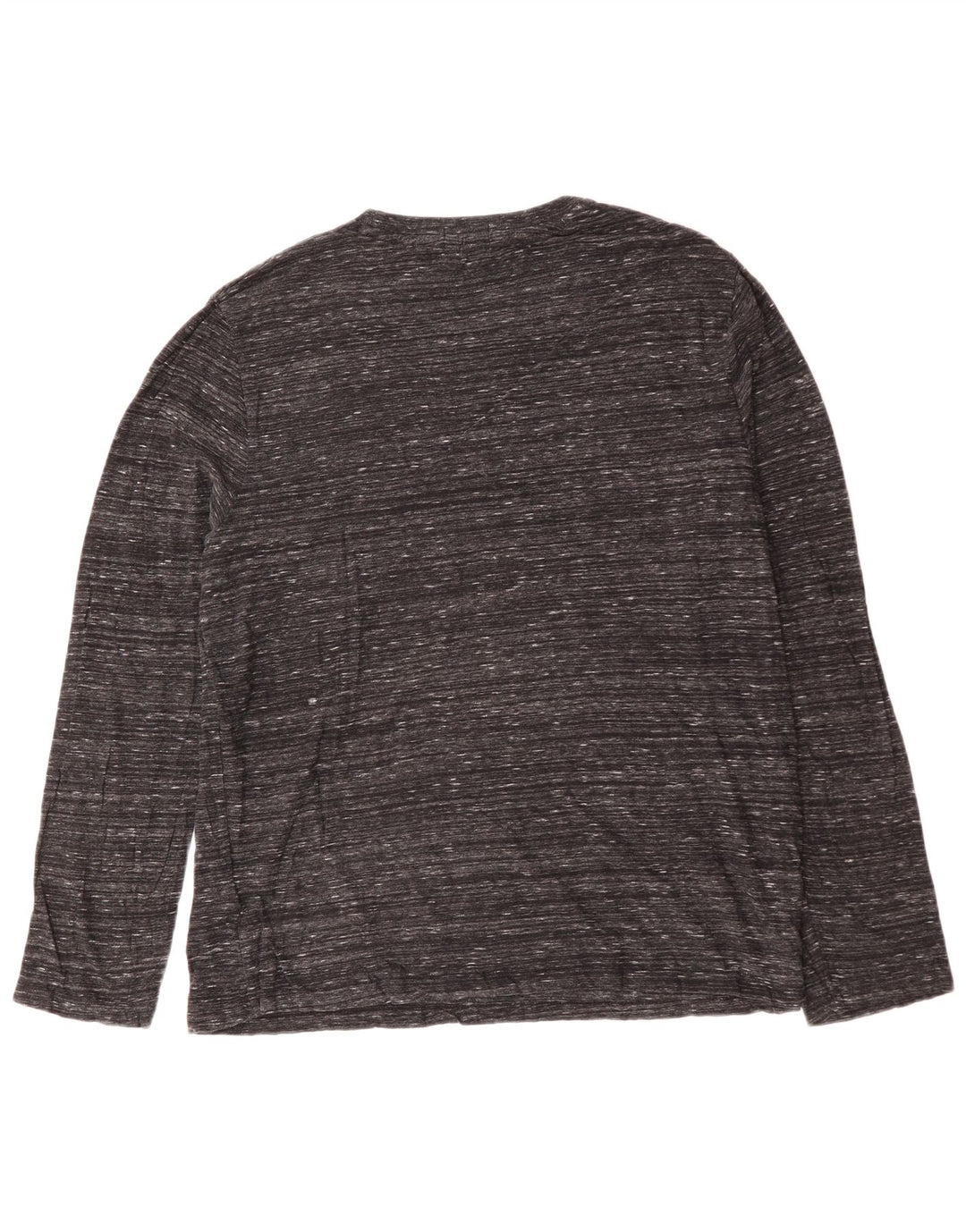 SUPERDRY Męski top z długim rękawem 3XL, szara bawełna w plamki