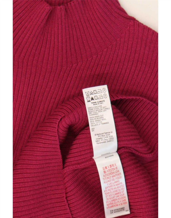Marks & Spencer Damski sweter z golfem UK 14, duży fioletowy