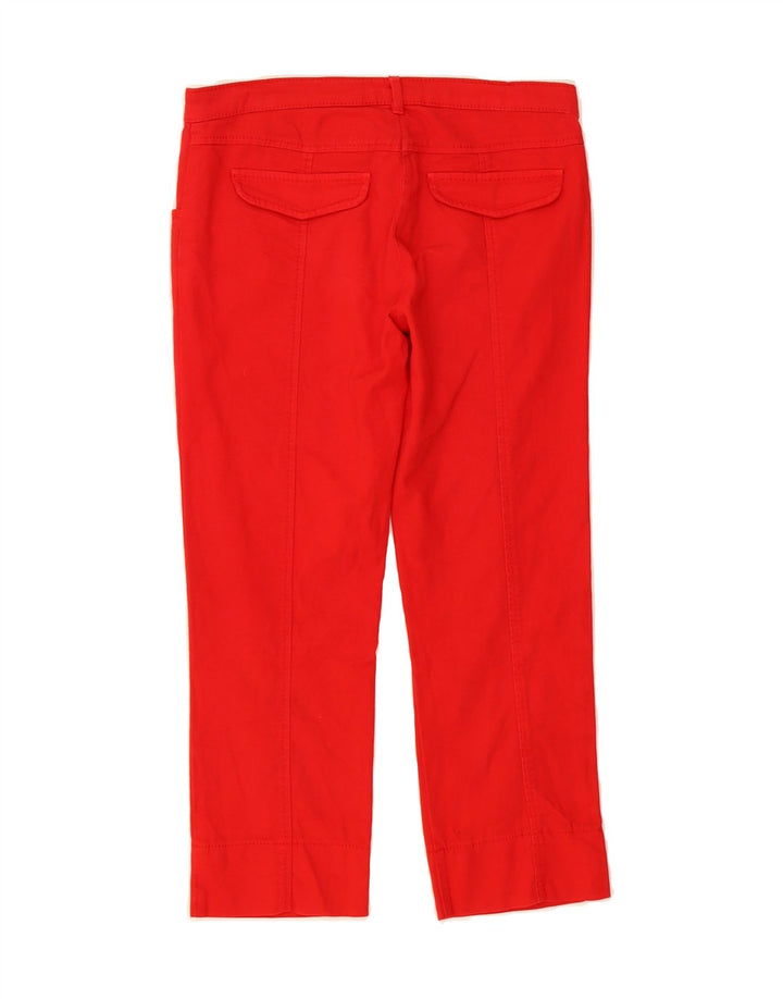 SISLEY Womens Straight Capri Trousers W28 L22 Red Vintage Sisley and Second-Hand Sisley from Messina Hembry 