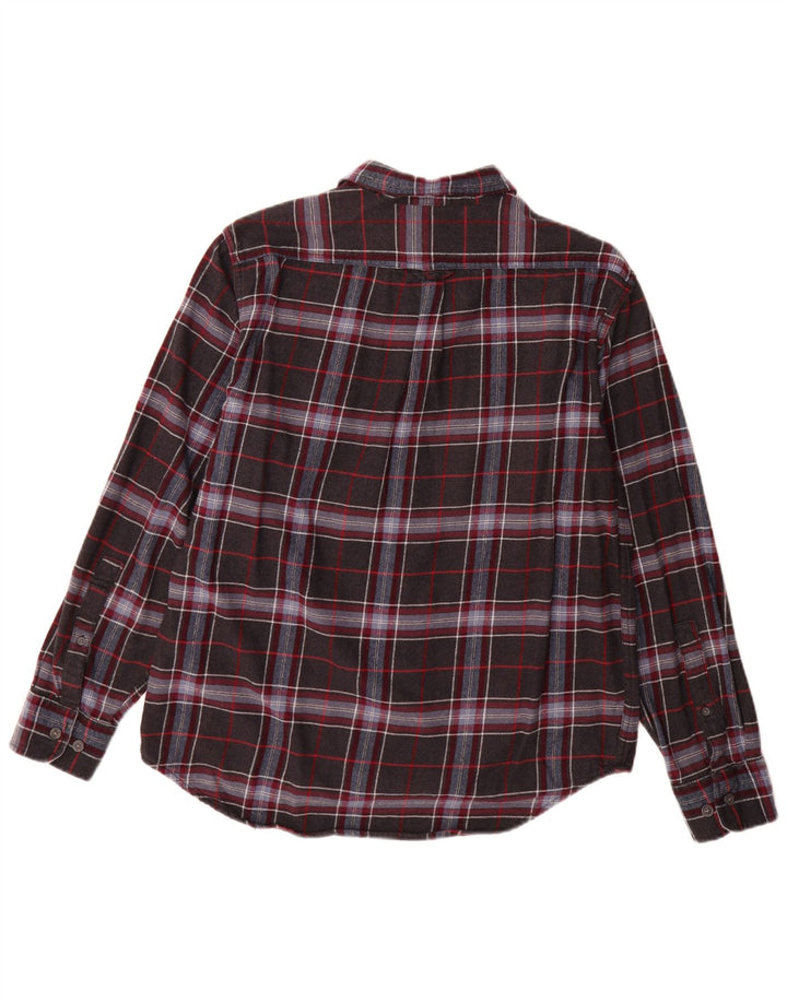 Męska koszula flanelowa Eddie Bauer, duża, szara, bawełniana w kratę