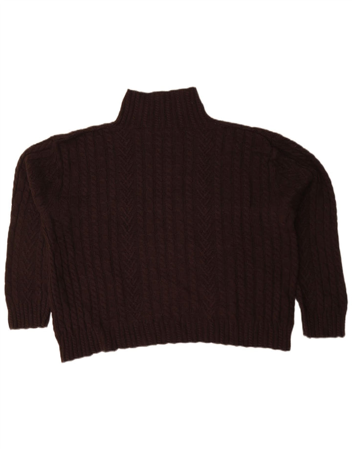 Marks & Spencer Damski sweter z golfem UK 16, duży brązowy