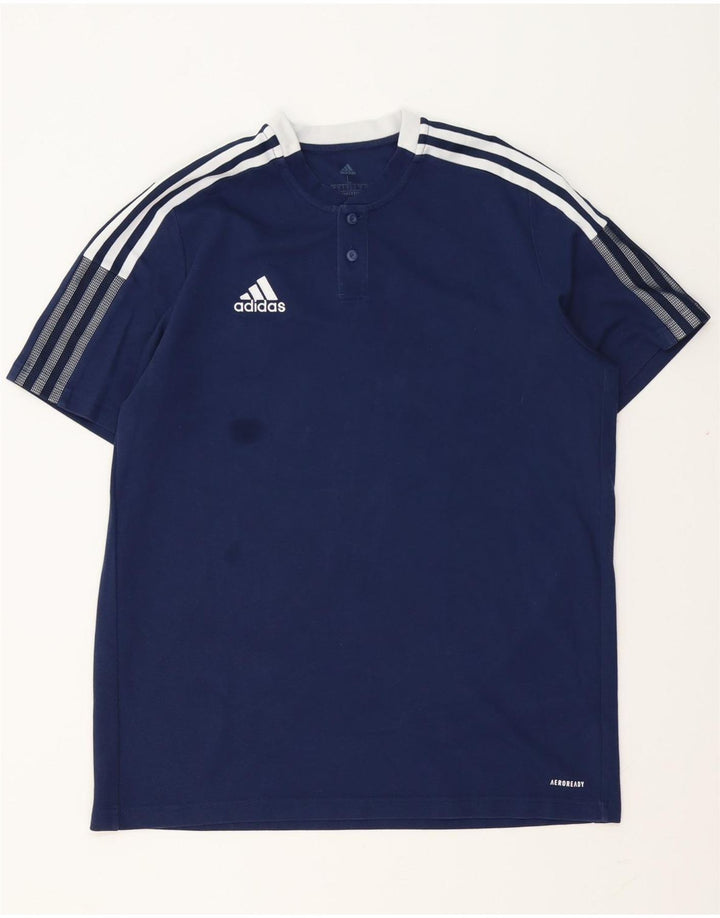 Męski T-shirt ADIDAS Aeroready, duży, granatowy