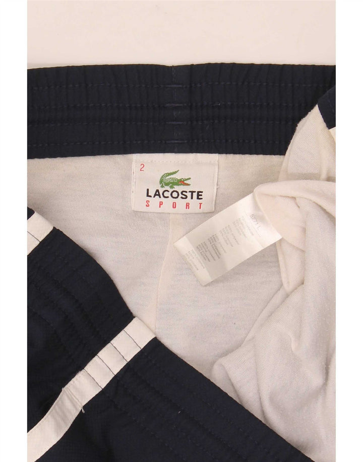 Męskie spodenki sportowe Lacoste, rozmiar 2, XS, granatowy, poliester w blokach kolorów