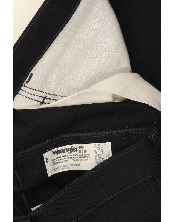 Męskie proste spodnie codzienne Wrangler W36 L30 Granatowy poliester