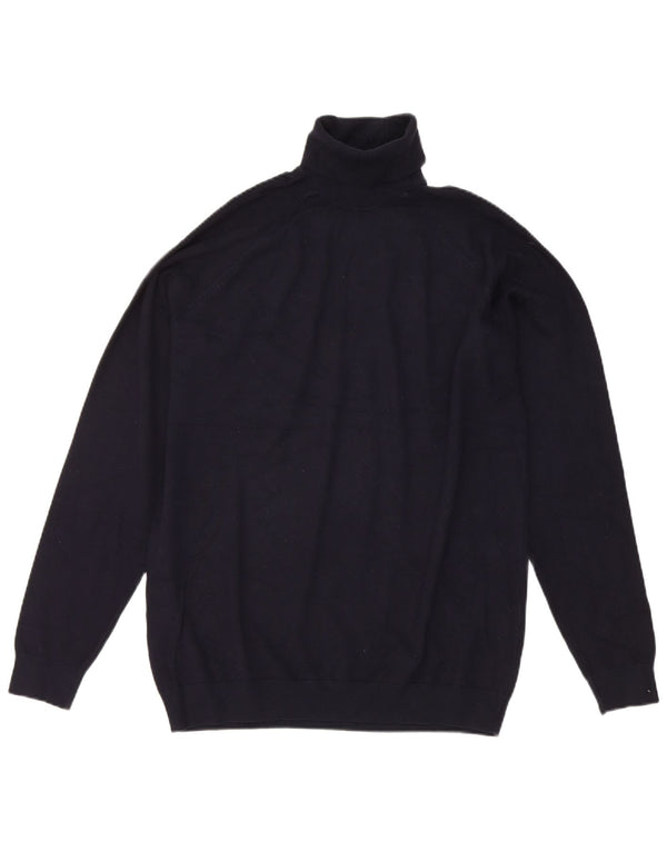 Sweter damski Zara z wywijanym dekoltem UK 18 XL granatowy