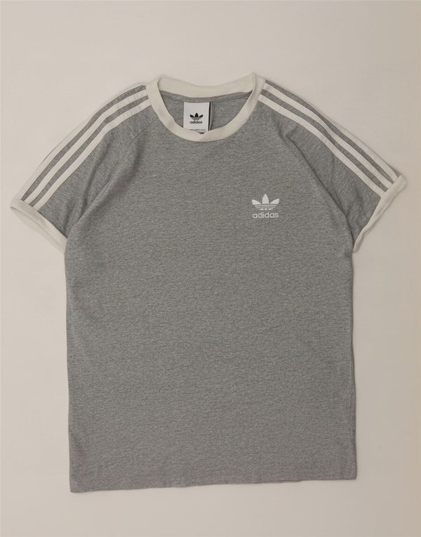 Adidas Męski T-shirt Top Średni Szary Nakrapiany Bawełna