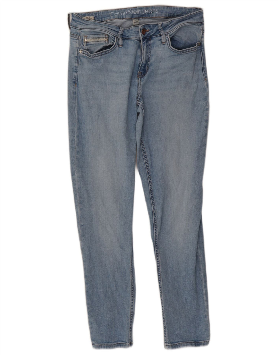 Damskie jeansy Calvin Klein Slim W30 L27 Niebieskie bawełniane