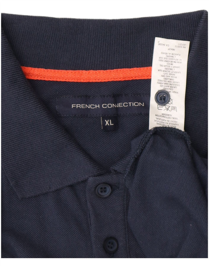 Męska koszulka polo FRENCH CONNECTION XL, granatowa, bawełniana