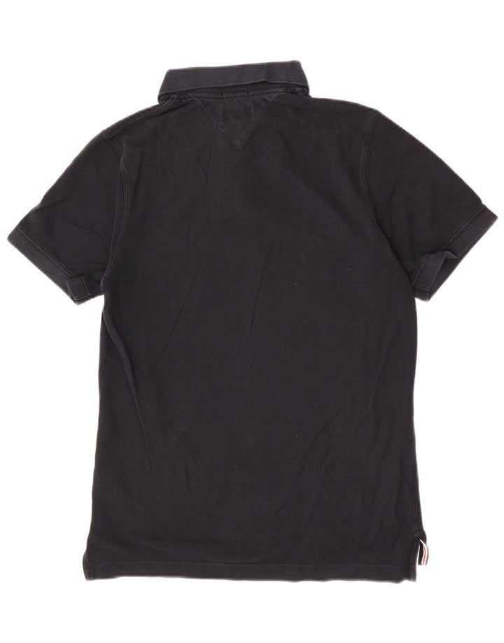 Męska koszulka polo Tommy Hilfiger, średnia czarna, bawełniana