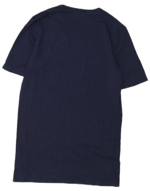 Męski T-shirt Nike o sportowym kroju, mały, granatowy, bawełniany