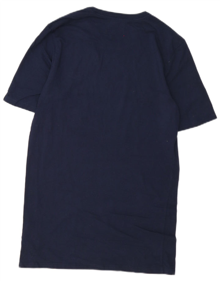 Męski T-shirt Nike o sportowym kroju, mały, granatowy, bawełniany