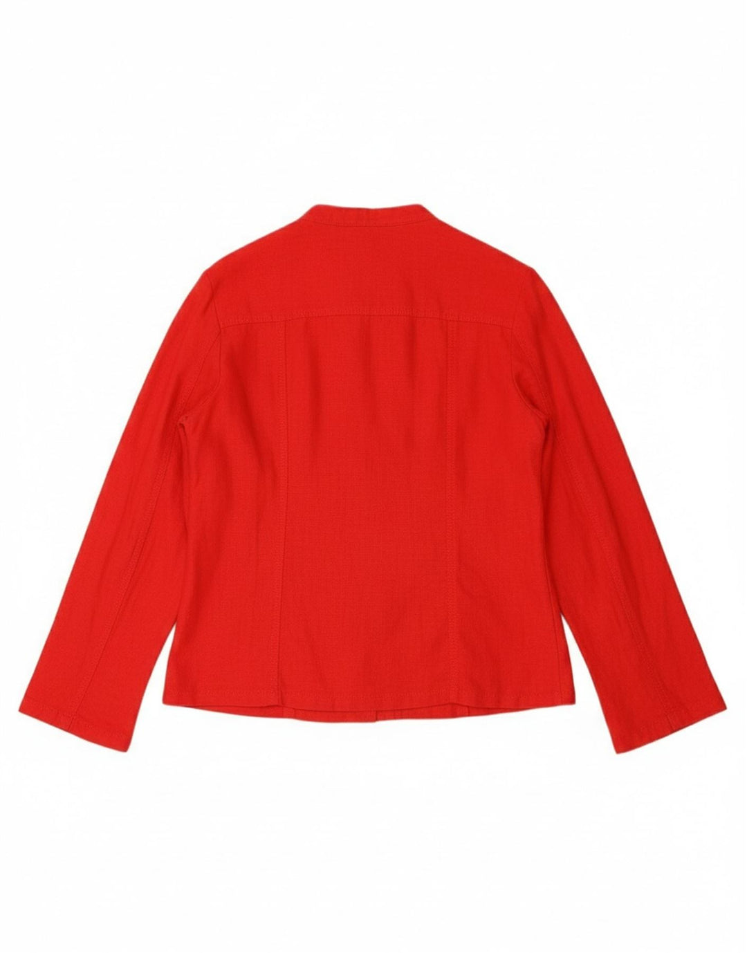 A WEAR Womens Utility Jacket UK 12 Medium Red Linen