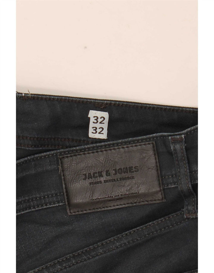 Męskie jeansy Jack & Jones Clark Slim W32 L29 Granatowa bawełna