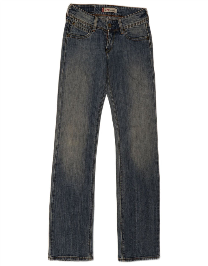 Damskie jeansy Levi's 570 Straight W26 L33 Niebieskie bawełniane