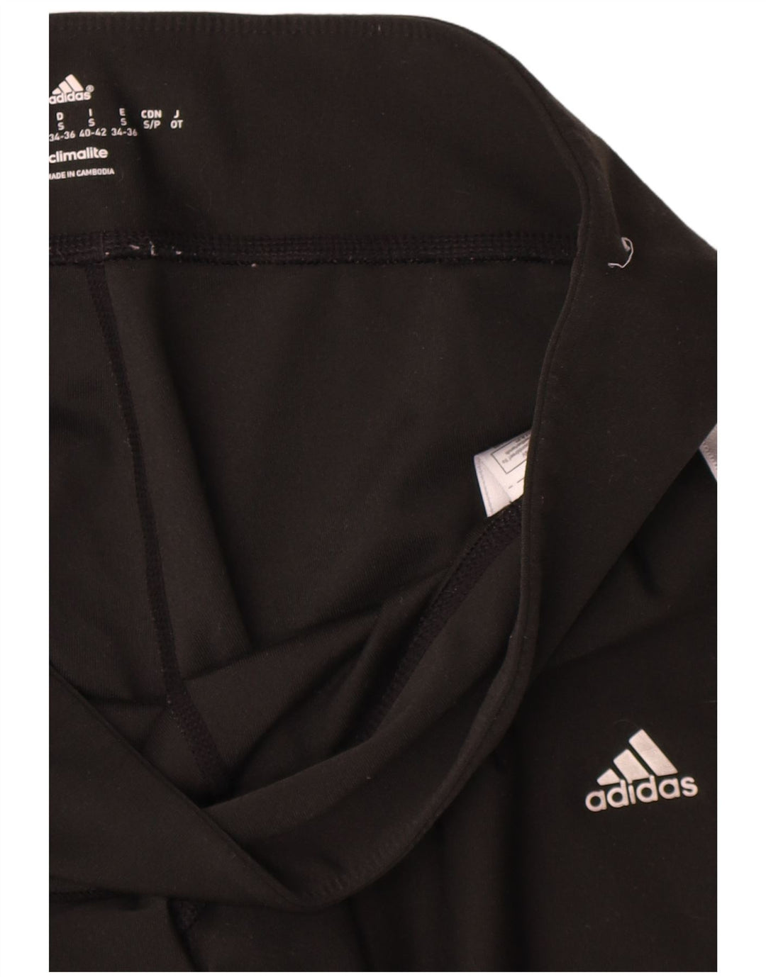 Damskie legginsy Adidas UK 8, małe, czarne, poliestrowe