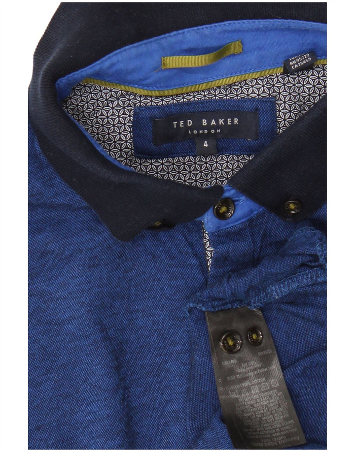Męska koszulka polo Ted Baker, rozmiar 4, duża, niebieska, bawełniana