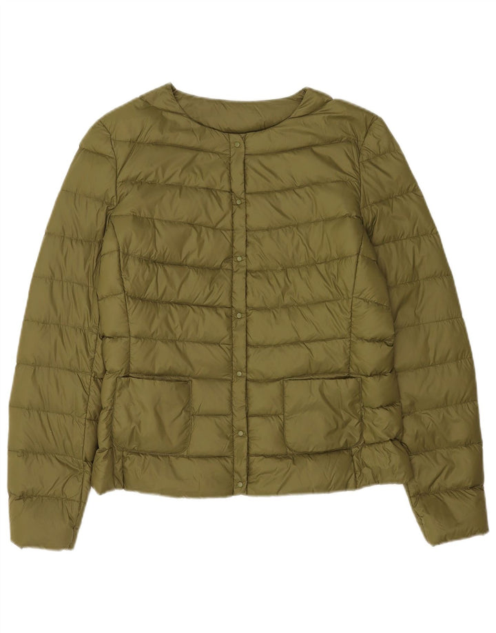 Damska ocieplana kurtka Benetton UK 12, średni khaki, poliamid
