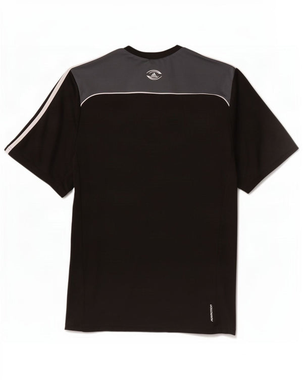 Adidas Męska koszulka Climacool Top UK 48/50 XL Czarny poliester z blokami kolorów